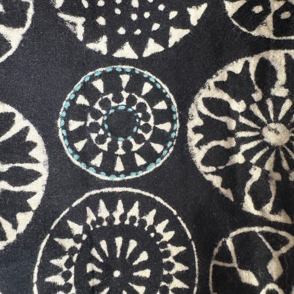 Mata Traders Blue Embroidered Circle Floral Boho Print Fit & Flare Dress Size M - Picture 10 of 12